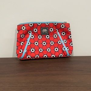 {Estee Lauder} Opening Ceremony Red And Blue Cosmetic Bag, floral